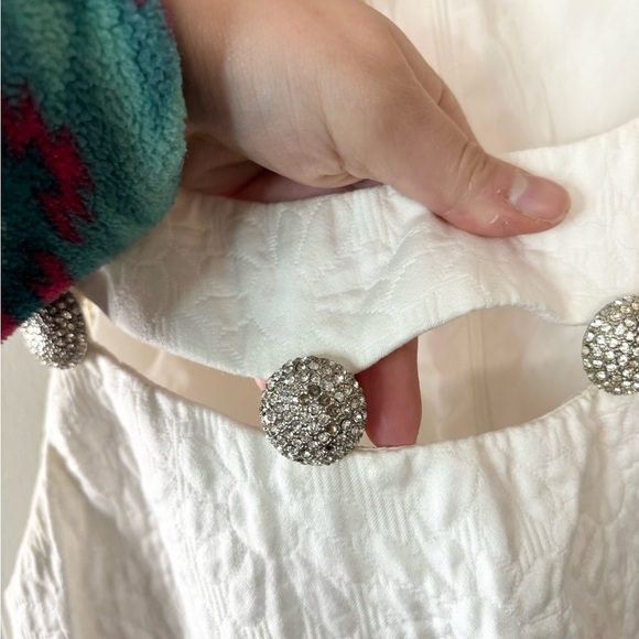 Michael Kors white sheath embossed floral dress size 6 - Picture 2 of 7